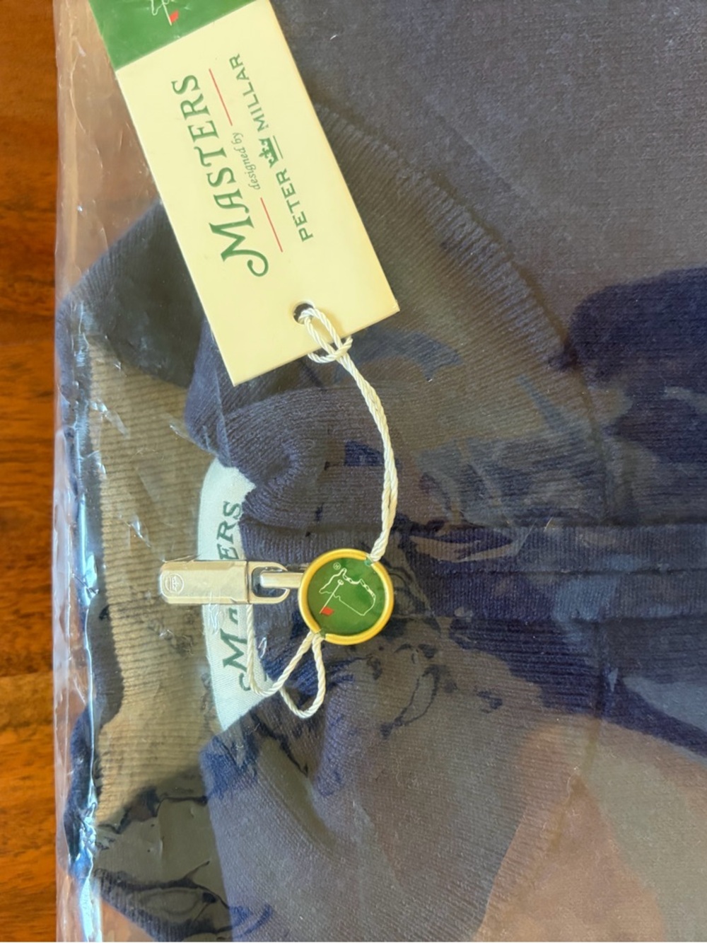 Masters Navy Pullover with Green & Yellow Badge - Masters by Peter Millar - Picture 2 of 2